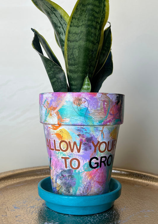 Hand-Painted Plant Pot (Medium)