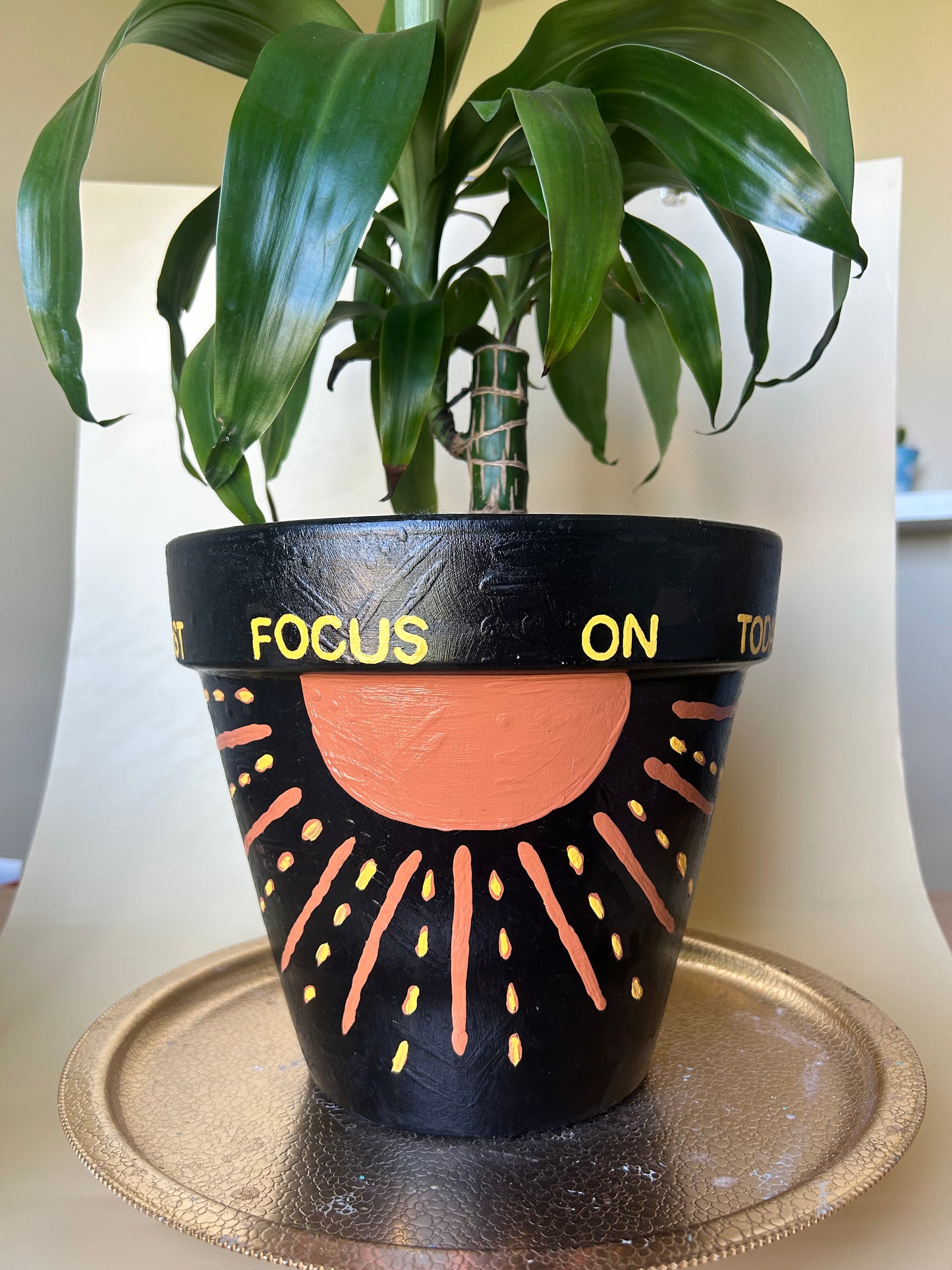 Hand-Painted Plant Pot (Large)