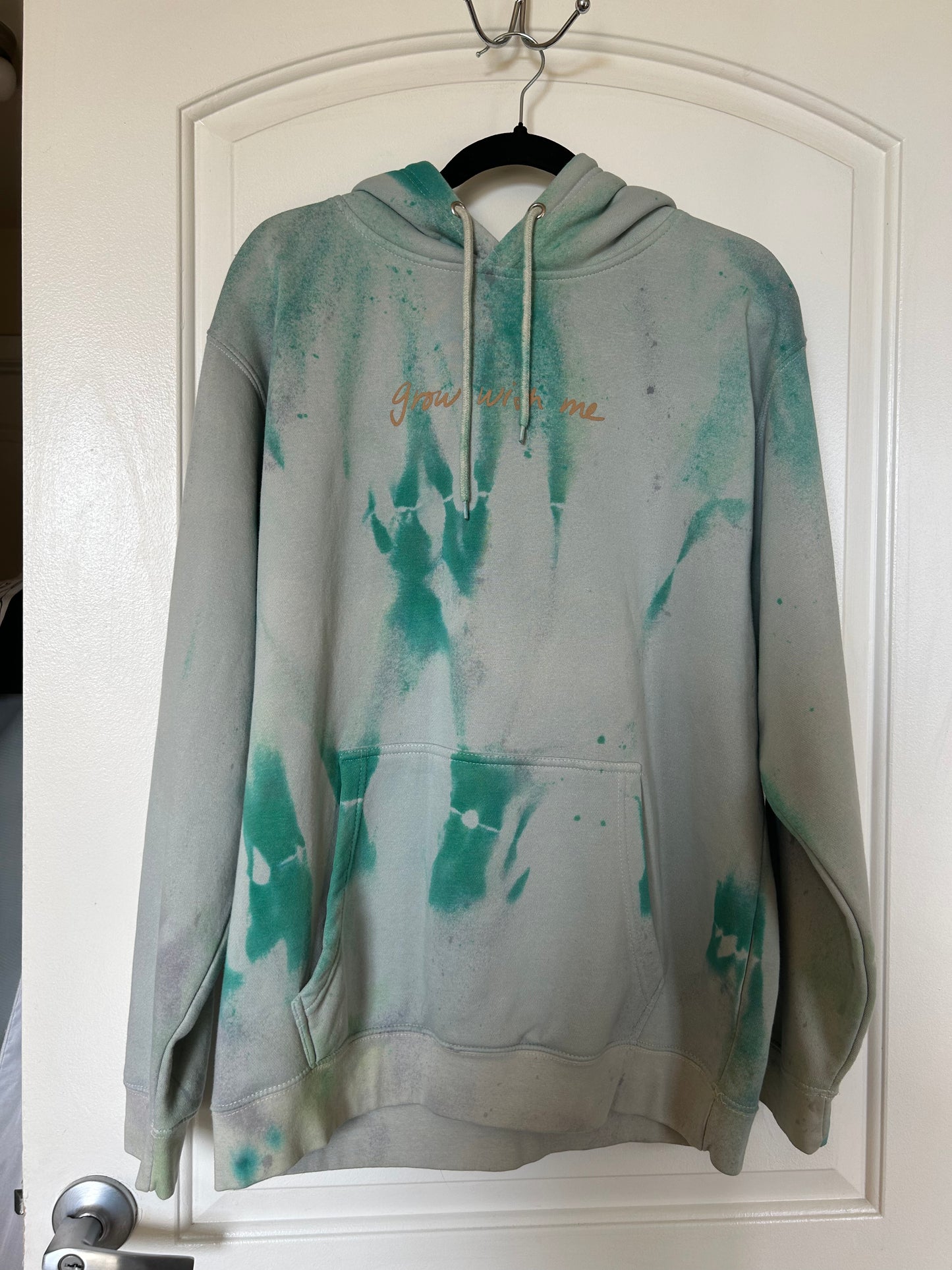 Blue Marble Tie-Dyed Hoodie (L)